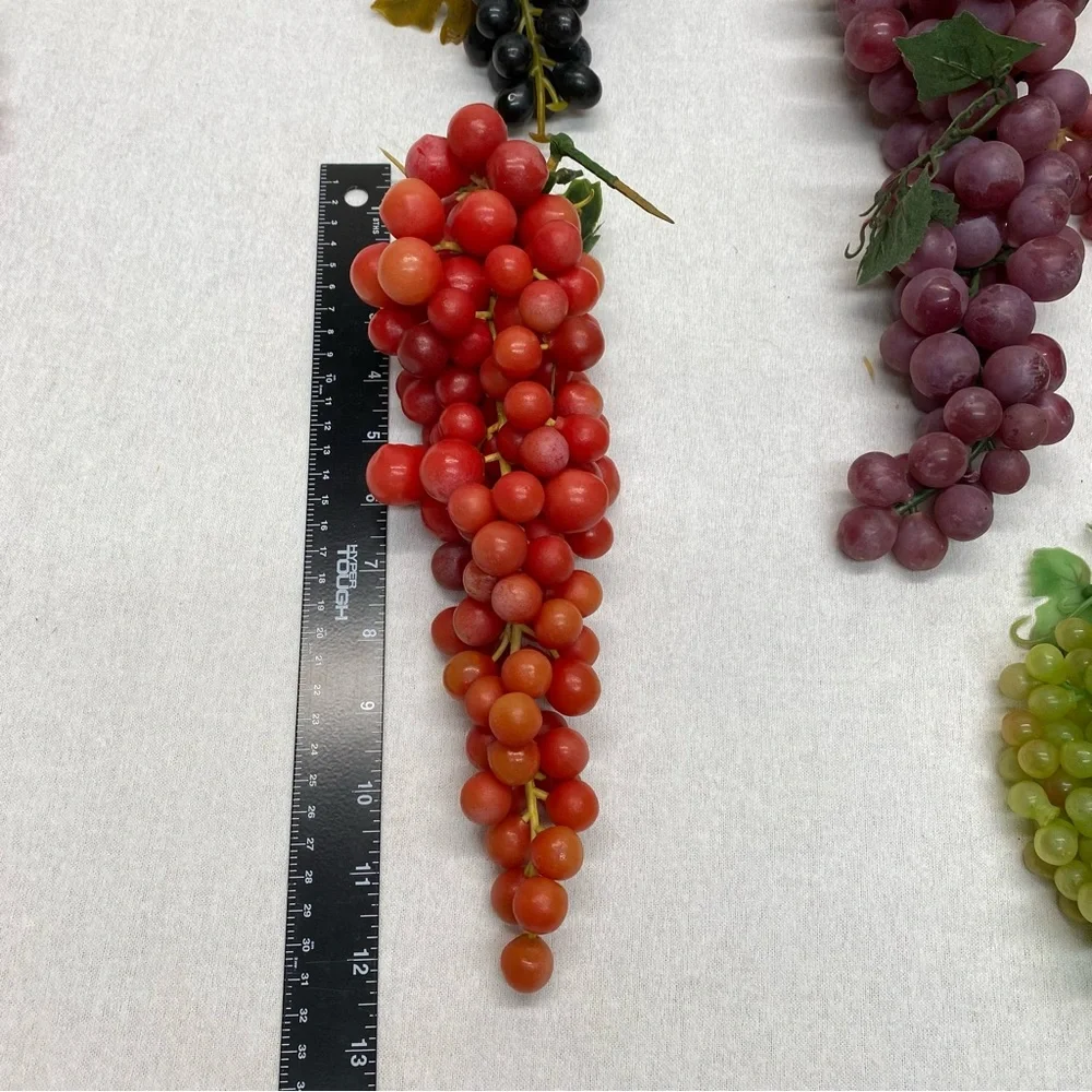MCM Grapes 9 Clusters of Faux Rubber Multi Color Multi Sizes Weighs 3.5 Pounds